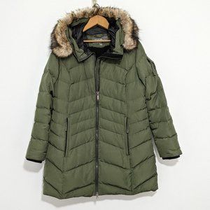 LIKE NEW Eddie Bauer Down Parka Puffer Jacket, XL, Loden Green
